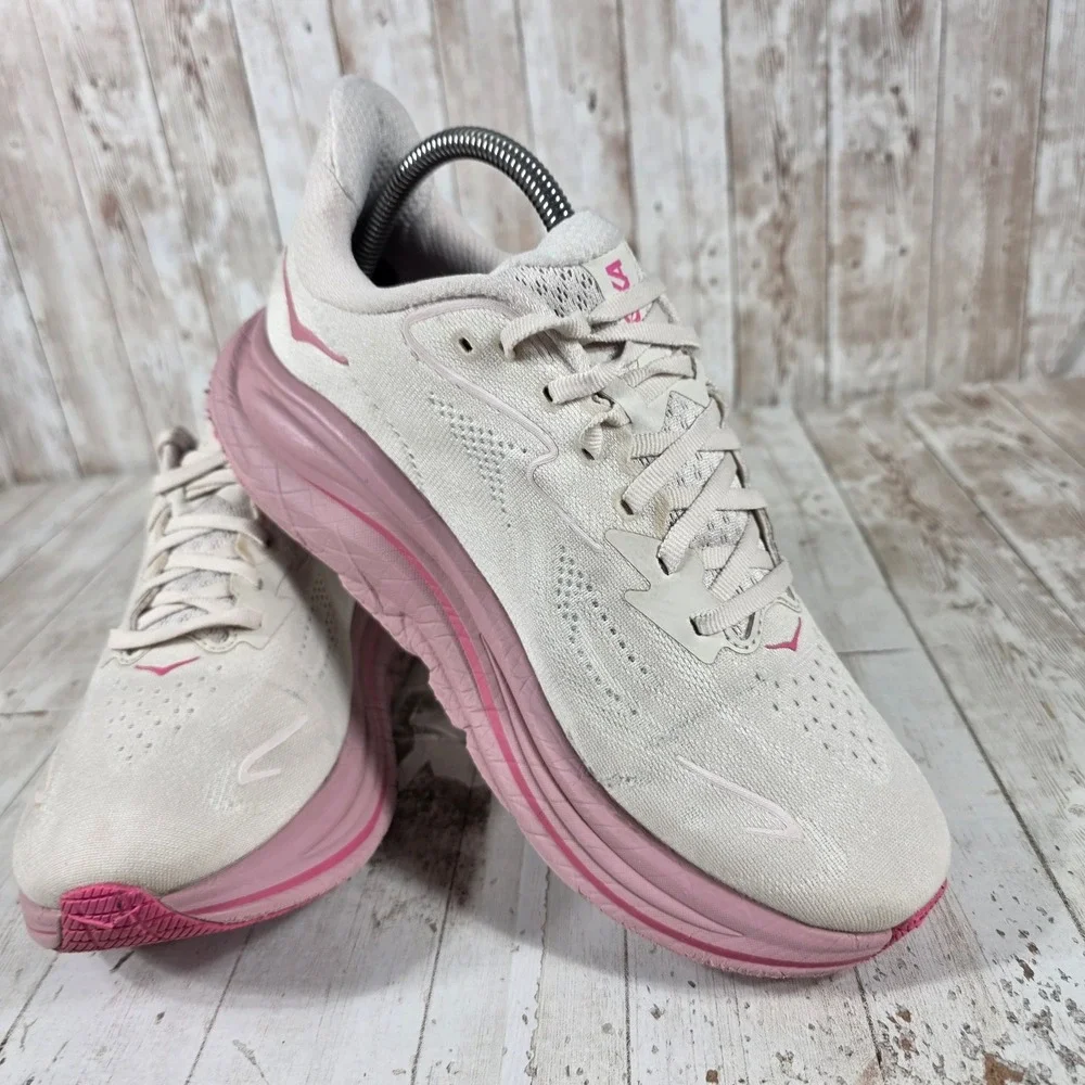 Hoka Clifton 9 Womens 9D Wide Running Shoes Rose Quartz Pink 1162050 RMP